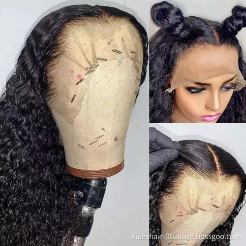 180% Hair Density 13*6 Hd Lace Front 13X6 Loose Deep Wave Wig Brazilian Human Hair 13*4 Deep Wave Lace Frontal Wig